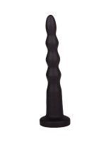 Анальные шарики, цепочки - Чёрная анальная ёлочка из 5 звеньев - 20 см.