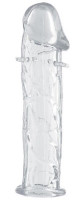 Насадки и удлинители - Гладкая прозрачная насадка с усиками под головкой - 12,5 см.