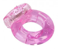 Эрекционные кольца - Толстое розовое эрекционное кольцо с вибратором