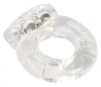 Эрекционные кольца - Толстое прозрачное эрекционное кольцо с вибратором