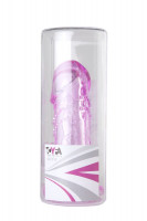 Насадки и удлинители - Розовая гелевая насадка с отростком для клиторальной стимуляции - 13 см.