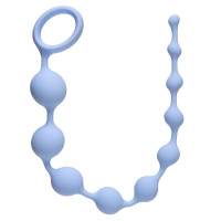Анальные шарики, цепочки - Голубая анальная цепочка Long Pleasure Chain - 35 см.