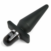 Анальные вибраторы - Черная анальная пробка с вибрацией Delicious Fullness Vibrating Butt Plug - 14 см.
