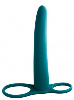 Мужские страпоны - Зеленая насадка для двойного проникновения Gimlet - 16 см.