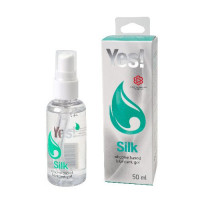На силиконовой основе - Силиконовая гипоаллергенная вагинальная смазка Yes Silk - 50 мл.