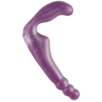 Безремневые - Безремневой фиолетовый страпон из силикона The Gal Pal - 17 см.