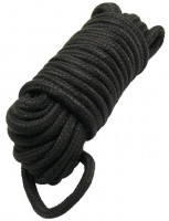 Другие BDSM товары - Черная верёвка для бондажа и декоративной вязки - 10 м.