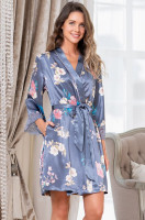 Халаты - Шелковый халат Henrietta с цветочным принтом