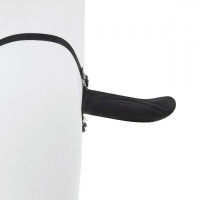 Фаллопротезы - Черный полый страпон с вибрацией Mojo Ghia - 16 см.