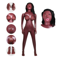 Секс куклы - Темнокожая надувная секс-кукла с вибрацией Лионелла