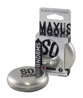 Презервативы - Экстремально тонкие презервативы в железном кейсе MAXUS Extreme Thin - 3 шт.