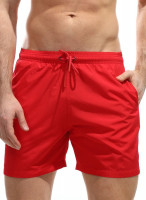 Плавки - Однотонные пляжные шорты средней длины