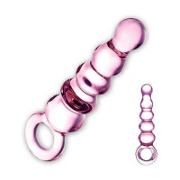 Стеклянные и металлические - Анальный розовый жезл Quintessence Anal Slider - 18 см.
