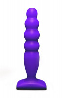 Анальные стимуляторы без вибрации - Фиолетовый анальный стимулятор Large Bubble Plug - 14,5 см.