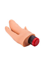 Анально-вагинальные - Двойной анально-вагинальный гелевый вибратор - 17 см.