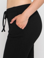 Брюки и шорты - Домашние брюки из вискозной ткани в рубчик