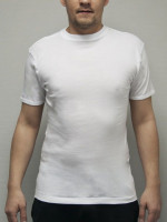 Домашняя одежда - Мужская футболка с высоким вырезом горловины