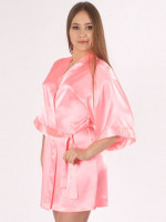 Халаты - Короткий халат-кимоно из искусственного шелка