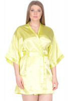 Халаты - Короткий халат-кимоно из искусственного шелка