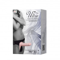 Женские страпоны - Женский страпон с вибрацией и вагинальной пробкой Ultra Passionate Harness - 18 см.