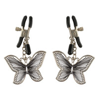 Интимные украшения - Зажимы на соски с бабочками Butterfly Nipple Clamps
