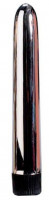 Классические - Серебристый гладкий вибромассажер Gopaldas - 17 см.