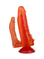 Анально-вагинальные - Фаллоимитатор гелевый для анально-вагинальной стимуляции - 17 см.