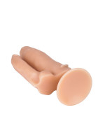 Анально-вагинальные - Анально-вагинальный фаллоимитатор с шипами на присоске №11 - 15,5 см.