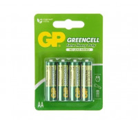 Элементы питания и аксессуары - Батарейки солевые GP GreenCell AA/R6G - 4 шт.