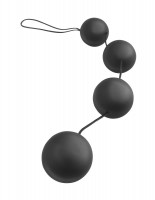 Анальные шарики, цепочки - Анальная цепочка из 4 шариков Deluxe Vibro Balls