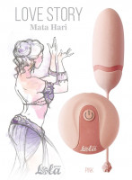 Виброяйцо - Нежно-розовое виброяйцо Mata Hari с пультом ДУ