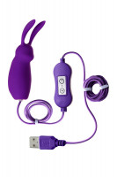 Виброяйцо - Фиолетовое виброяйцо с пультом управления A-Toys Bunny, работающее от USB