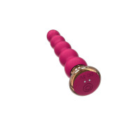 С радиоуправлением - Розовый вибратор-ёлочка Mini Vibrator с пультом ДУ - 19 см.