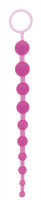 Анальные шарики, цепочки - Фиолетовая анальная цепочка ORIENTAL JELLY BUTT BEADS 10.5 PURPLE - 26,7 см.