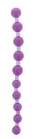 Анальные шарики, цепочки - Фиолетовая анальная цепочка JUMBO JELLY THAI BEADS CARDED LAVENDER - 31,8 см.
