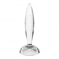 Стеклянный фаллоимитатор Sparkling Crystal - 19 см.