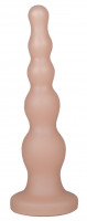 Анальные шарики, цепочки - Телесная анальная ёлочка - 17,5 см.