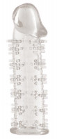 Насадки и удлинители - Гелевая прозрачная насадка с шипами - 12 см.