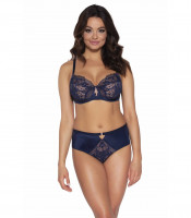 Стильный бюстгальтер на косточках plus size с кружевом