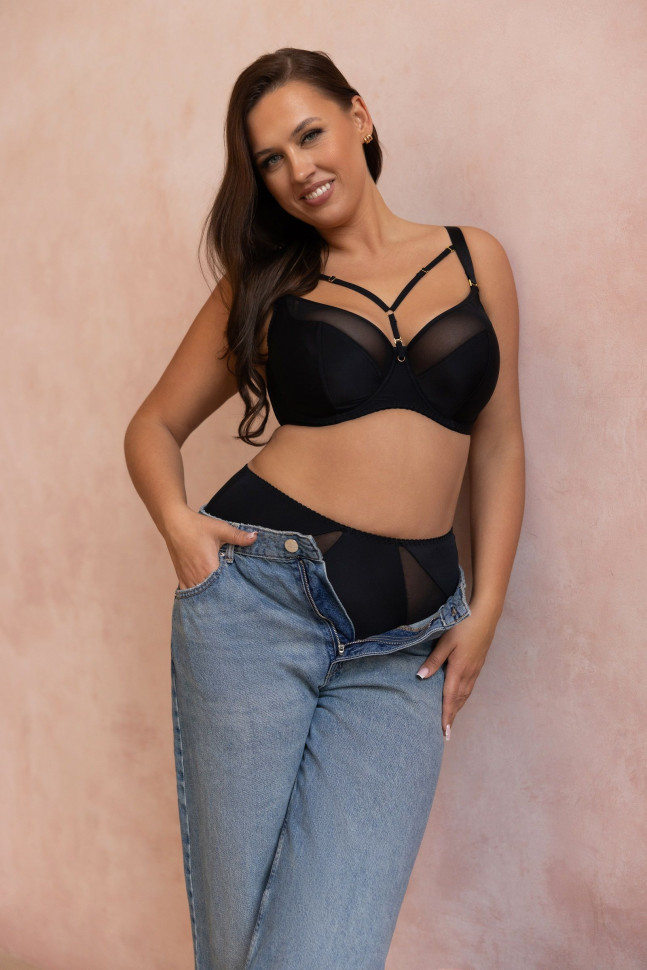 Бюстгальтер plus size с декоративными бретелями