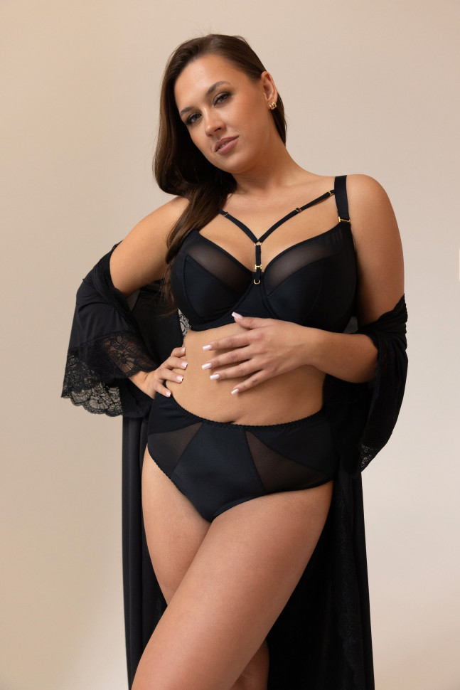 Бюстгальтер plus size с декоративными бретелями