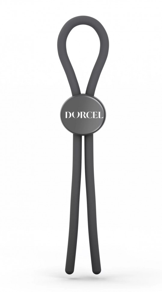 Серое эрекционное лассо на пенис Mr Dorcel