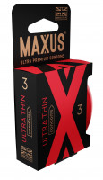 Ультратонкие презервативы в железном кейсе MAXUS Sensitive - 3 шт.