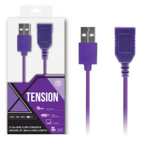 Элементы питания и аксессуары - Фиолетовый удлинитель USB-провода - 100 см.