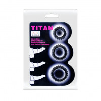 Набор из 3 ребристых эреционных колец TITAN