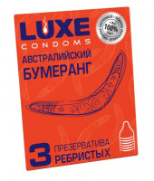 Презервативы - Презервативы Luxe  Австралийский Бумеранг  с ребрышками - 3 шт.