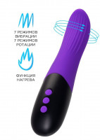 Вращающиеся (ротаторы) - Фиолетовый ротатор «Дрючка-заменитель» с функцией нагрева - 18 см.