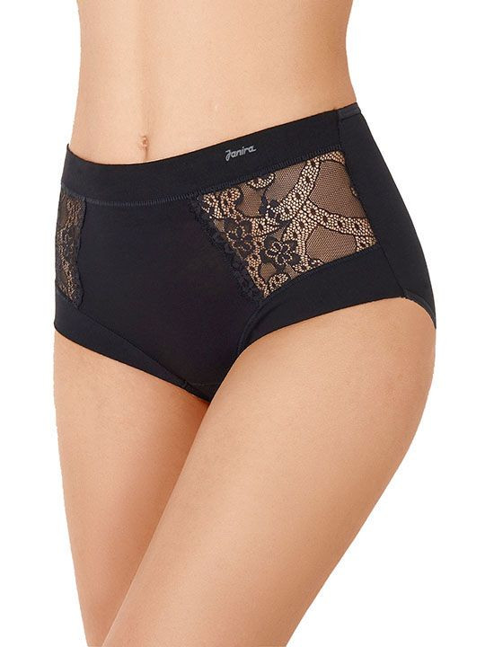 Высокие трусики Charm Cotton с кружевными вставками