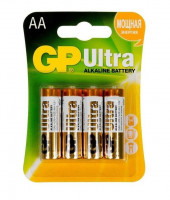 Элементы питания и аксессуары - Батарейки алкалиновые GP Ultra Alkaline AA/LR6 - 4 шт.