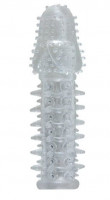 Насадки и удлинители - Прозрачная насадка с шишечками и шипами - 13,5 см.